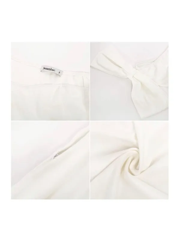 NEW Bow 1 Shoulder Pockets A-line Cocktail Party Dress L - Image 3