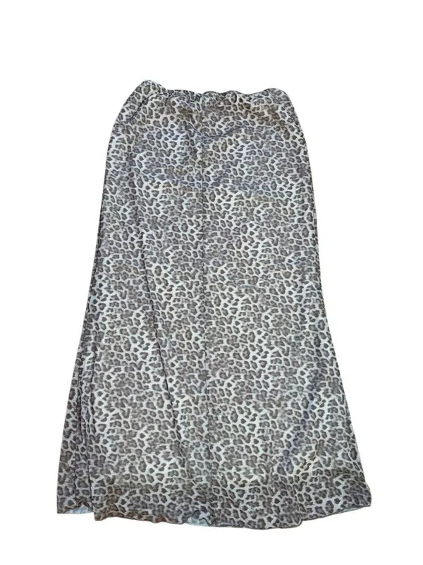 See You Monday Light Leopard Print MIDI Skirt XL - Image 2