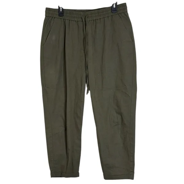 J.Crew Factory Linen Blend Utility Jogger Pants/Chinos Drawstring Waistband 12 - Image 2