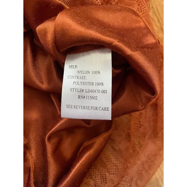 ‎Lush womens rust layered fringe dress XS - Image 7