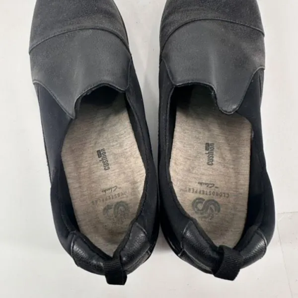 Clarks Sillian Holly black flats slip on shoes Cloudsteppers size 7.5‎ - Image 11