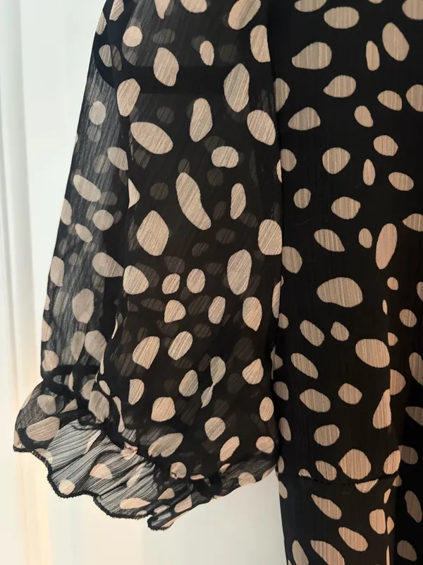 Mi Ami Francesca's Black and Taupe Mini Dress - Image 6