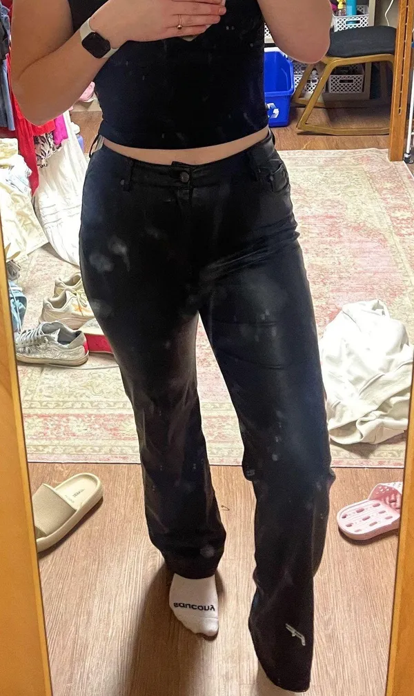 Zara Leather Pants - Image 3