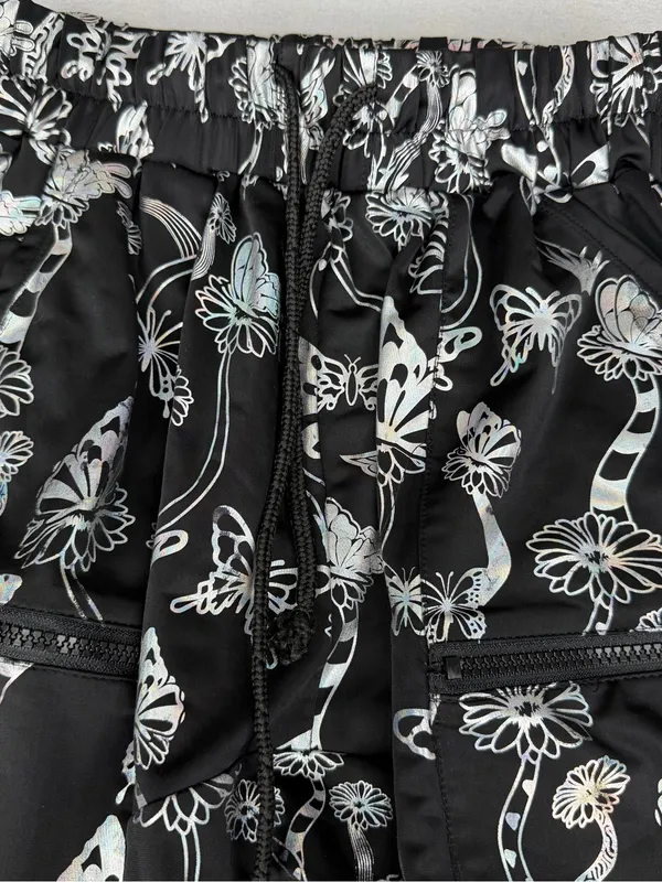Club Exx Sweet Escape Holographic Joggers XS Reflective Rave Y2K Goth - Image 2