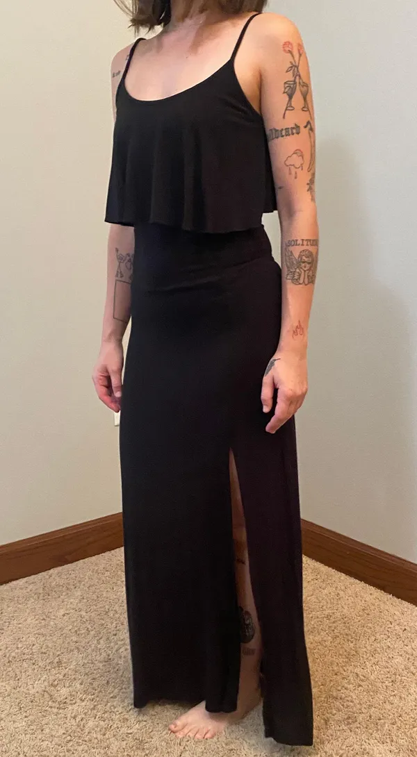 Charlotte Russe Black Ruffle Maxi Dress - Image 2