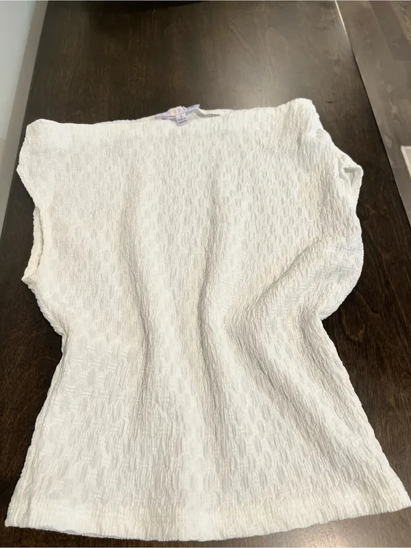 White Cowl Neck Textured Cami Top - Image 5