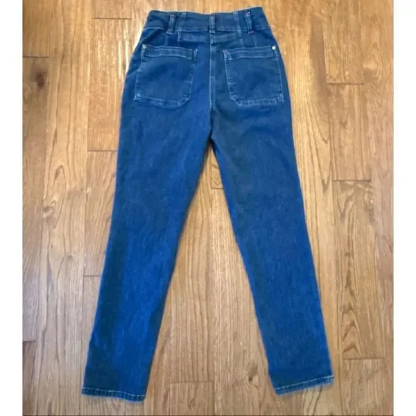 Anthropologie Maeve high rise patch pocket slim straight jeans 27 - Image 11