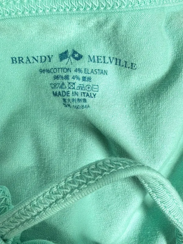 Brandy Melville Mint Green Halter Top & Foldover Pants Matching Set - Image 5