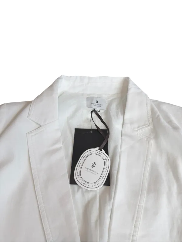 Tuckernuck Studio McGee White Linen Blend Blazer Pockets XX-Large Women's NWT - Image 2