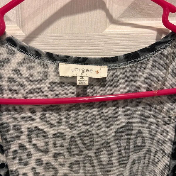 UMGEE USA Womens Animal Print Duster Cardigan Long Sleeve XL Boho‎ Festival - Image 4