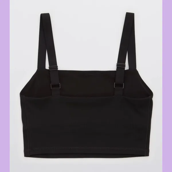 Aerie Offline Black Ribbed Bra Top - Image 9