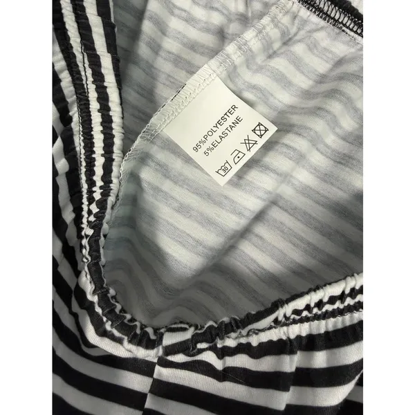 Black And White Striped Wide Leg Pants - Image 7