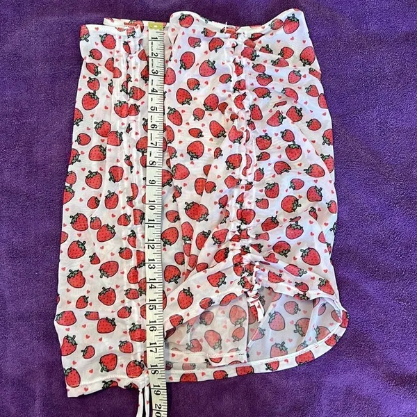 Size 4XL 3 piece strawberry print bikini top bottom coverup EUC - Image 14