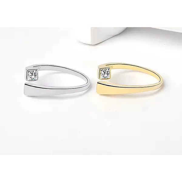 Sparkling Bypass Ring | 14k Over Sterling Silver‎ NEW - Image 6