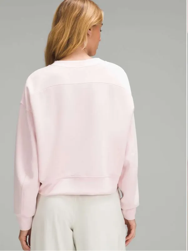 Lululemon Softstreme Perfectly Oversized Crew Pink Size 8 - Image 4