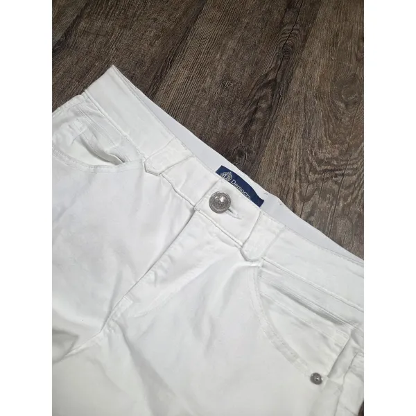 Democracy Ab-solution Booty Lift Straight Leg White Jeans Stretch Size 10 - Image 2
