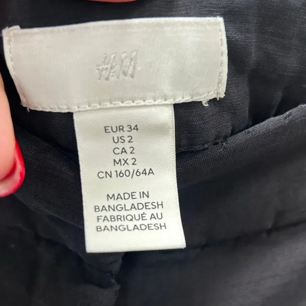 H & M Black Wide Leg Dress Pants size 2 - Image 3