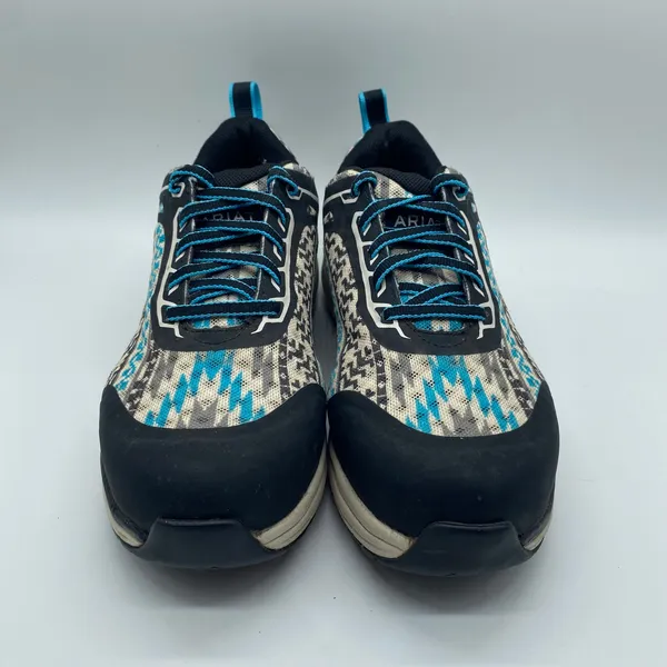 Ariat Outpace Composite Steel Toe Safety Workwear Shoe Aztec Blue Black Women 7 - Image 2