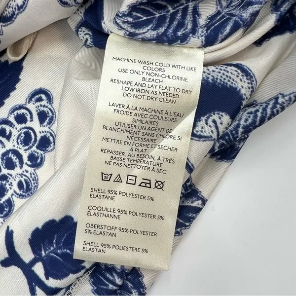 Free People‎ Tommie Knit Top blue white floral sz S - Image 6
