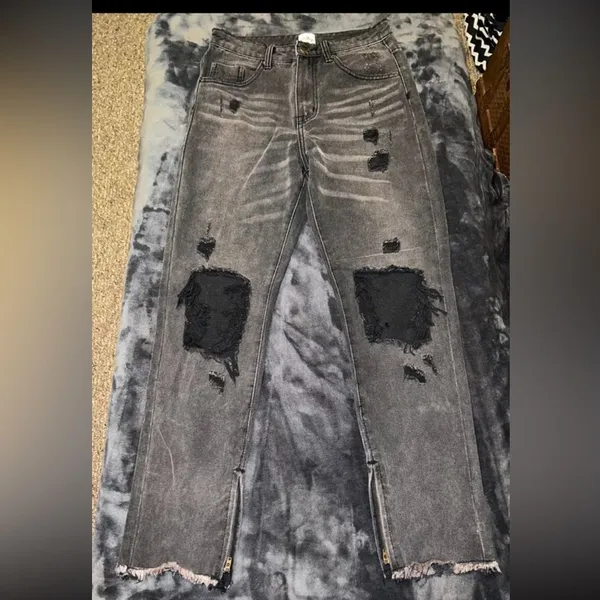 Princess Polly enissa black distressed‎ jeans 6 - Image 6