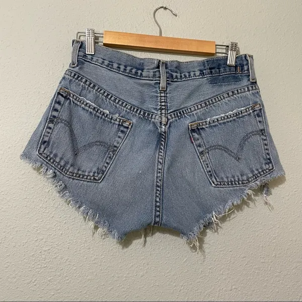 Furst of a Kind Distressed Cut Off Jean Shorts Womens S Festival Denim - Image 6