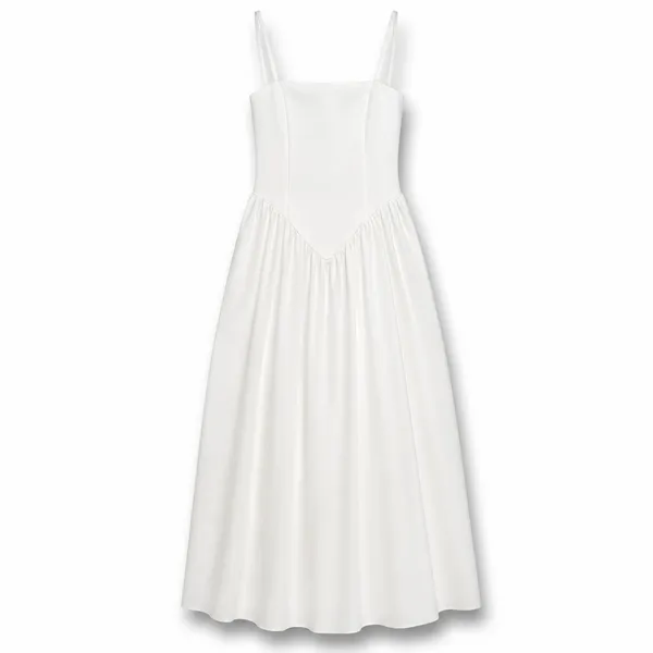 Lulus Luxe Bridal NWOT Bria White Satin Basque Waist Maxi Wedding Dress Medium - Image 5