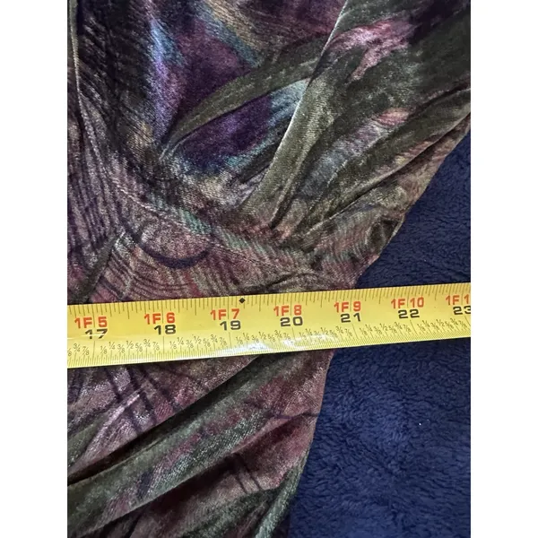 Apt 9 Velvet Tunic Sz. Medium Peacock Feathers Forest FairyGrunge Y2K Goblincore - Image 7