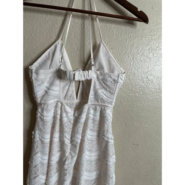 For Love and Lemons Mimi Mini Dress White Lace Bustier Womans S - Image 11