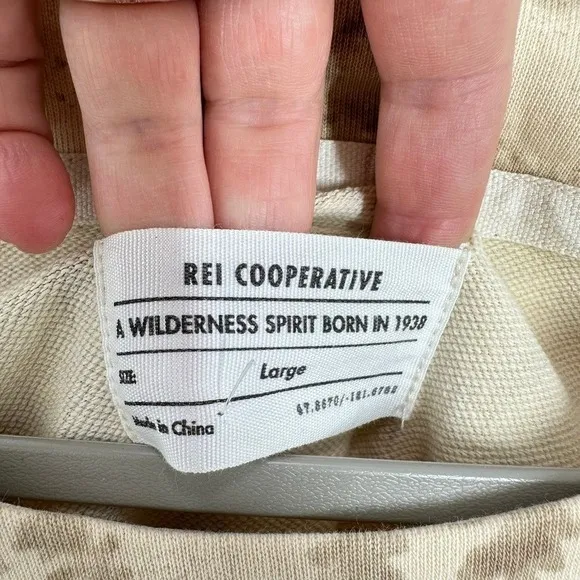 REI Co-op‎ Long Sleeve Pocket T Shirt Fern Botanical Print Women's Large - Image 5