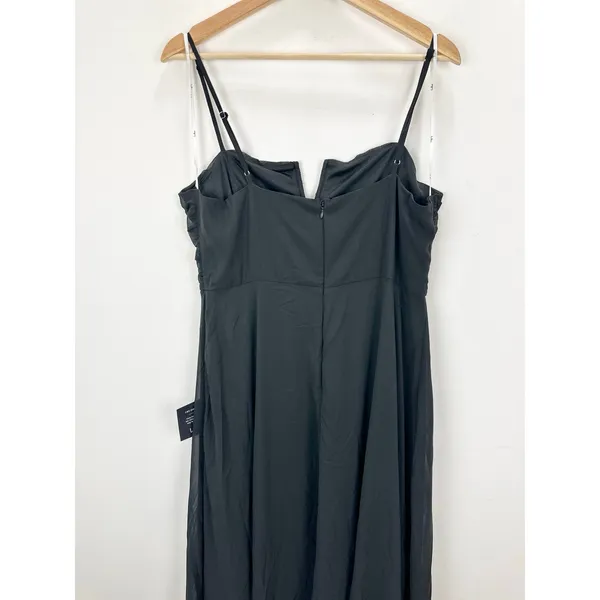 Lulus Sweeney Black Sleeveless Maxi Dress Side lit Chiffon Formal Large NWT - Image 8