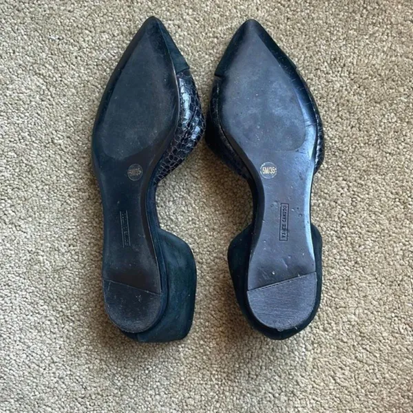 Vince Camuto 'Halia'‎ d'Orsay Pointy Toe Flat Black Suede Womens 5 - Image 6