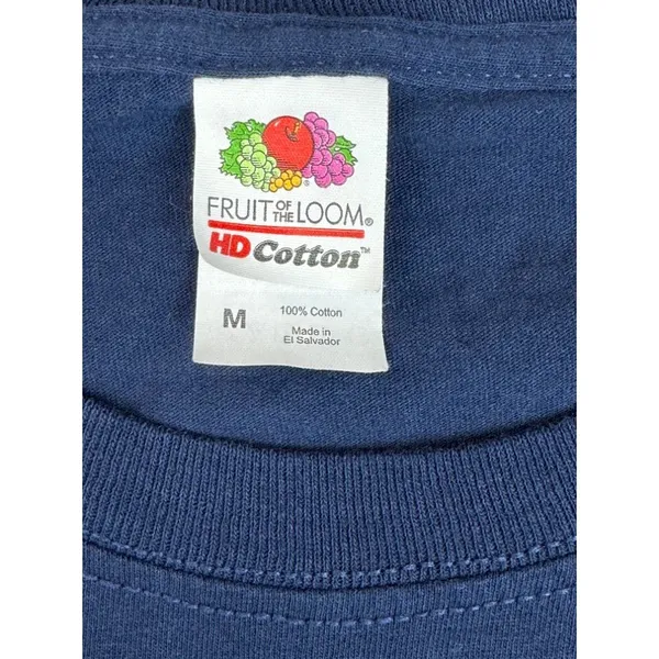 Fruit of the Loom Women’s Navy T-Shirt Quilt Patch‎ Floral Handmade Medium - Image 4