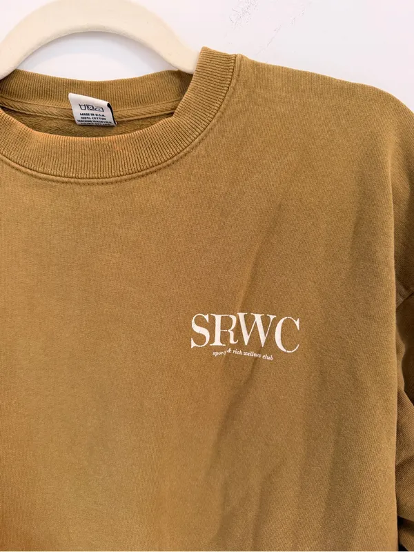 Sporty & Rich Olive Crewneck Sweatshirt - Image 5