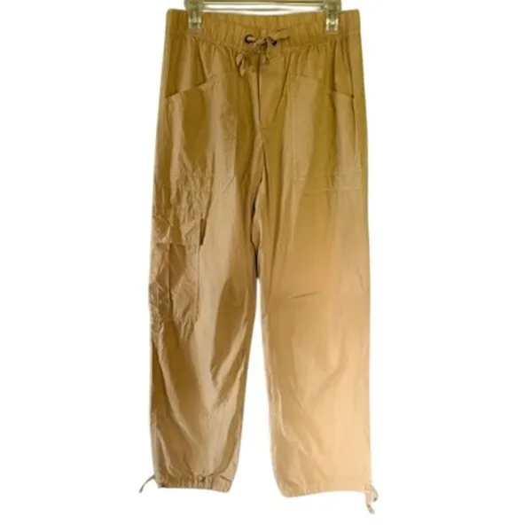 Aerie NWT Tan Cargo Parachute Pants Women’s S/P Drawstring Utility - Image 2