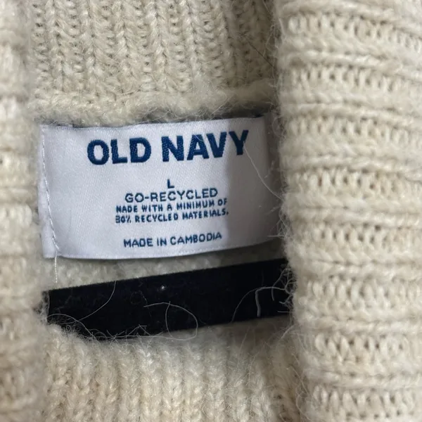 NEW Old Navy Sleeveless Cropped Cozy Plush-Yarn Cable-Knit Turtleneck Sweater L - Image 7