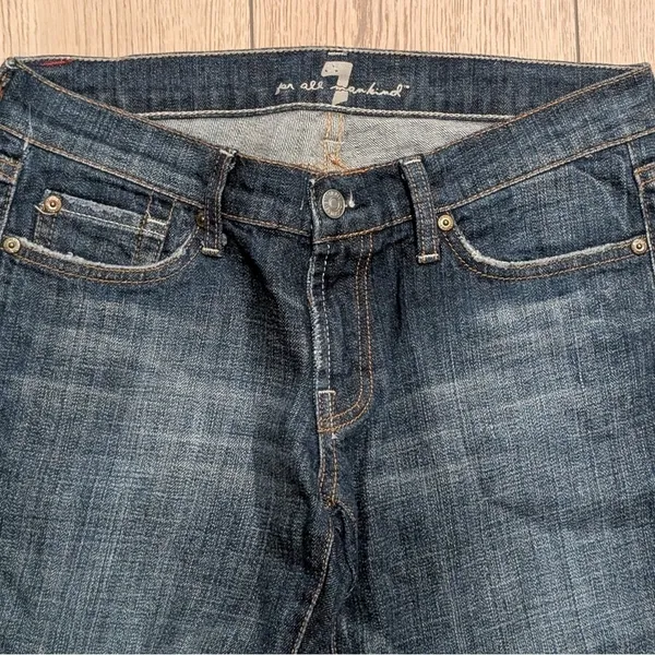 7 For All Mankind Crystal Jeans 26 Boot Cut Denim Pants Bling Vintage Y2K 2000s - Image 4