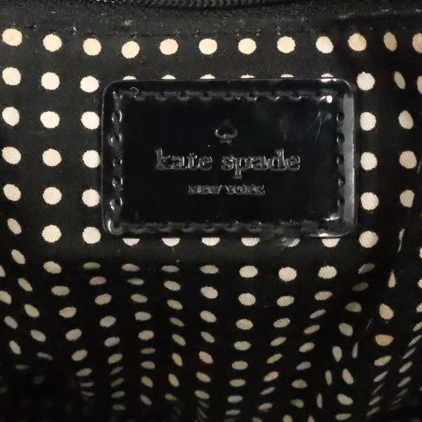 Kate Spade Nylon Satchel Bag Womens Black Crossbody Fold Over Minimalist Travel - Image 3