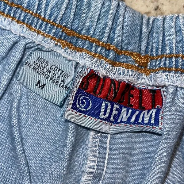 Sunbelt Denim Jeans Vintage Floral Hand painted Pull On Light Wash Mom Trend Med - Image 5