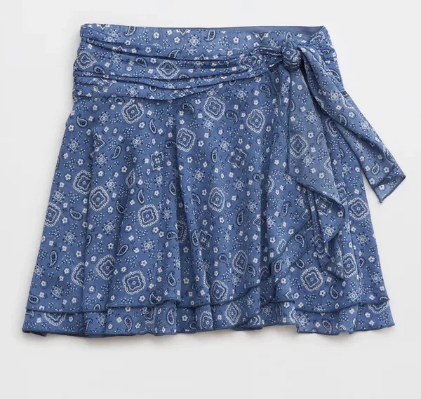 Aerie Chiffon wrap mini skirt - Image 3