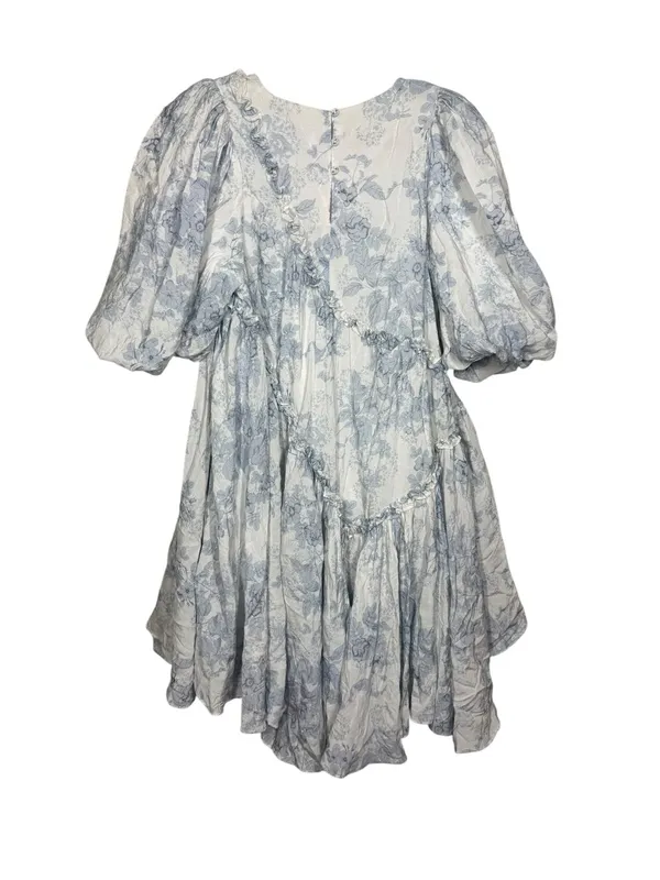 Sofia The Label Melody Asymmetrical Mini Dress Size Small Blue - Image 5