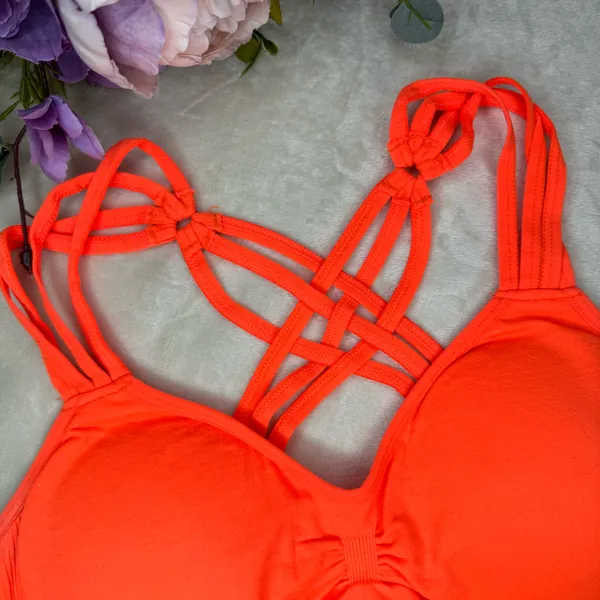 NEW Anemone Bright Orange Strappy Bralette - Image 3