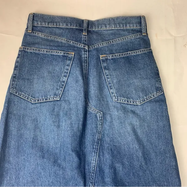 GAP size 26 2 maxi denim skirt womans casual ankle jean preppy mom - Image 8