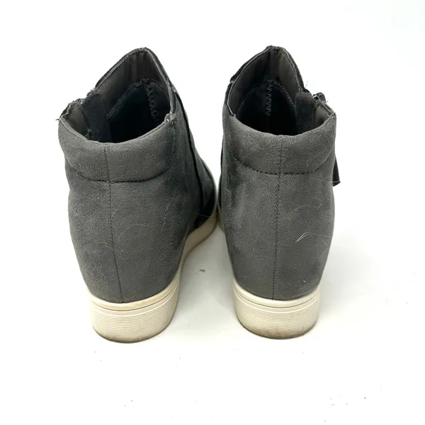 Serra Size 7 Zip‎ Up Hi Top Ankle Boots Booties Gray Fashion Shoes - Image 4