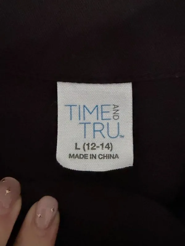 Time & Tru Black Button-Front Skirt - Image 3