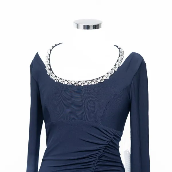 Xscape Crystal Trim Long‎ Sleeve Gown - Image 11