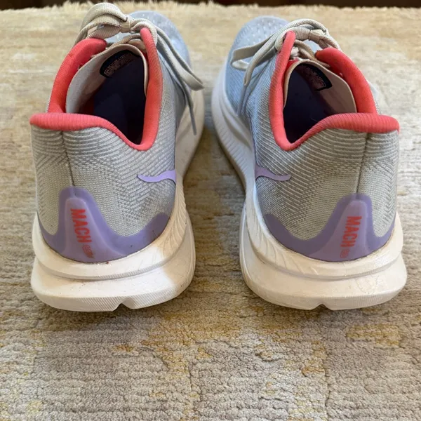 Hoka Mach 6 Running Shoes Women 9.5 Blue Coral Purple Lightweight Trainers - Image 5