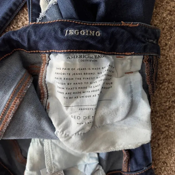 American Eagle Jegging‎ Super Stretch X Size 6 Dark Wash Skinny Jeans Women - Image 3