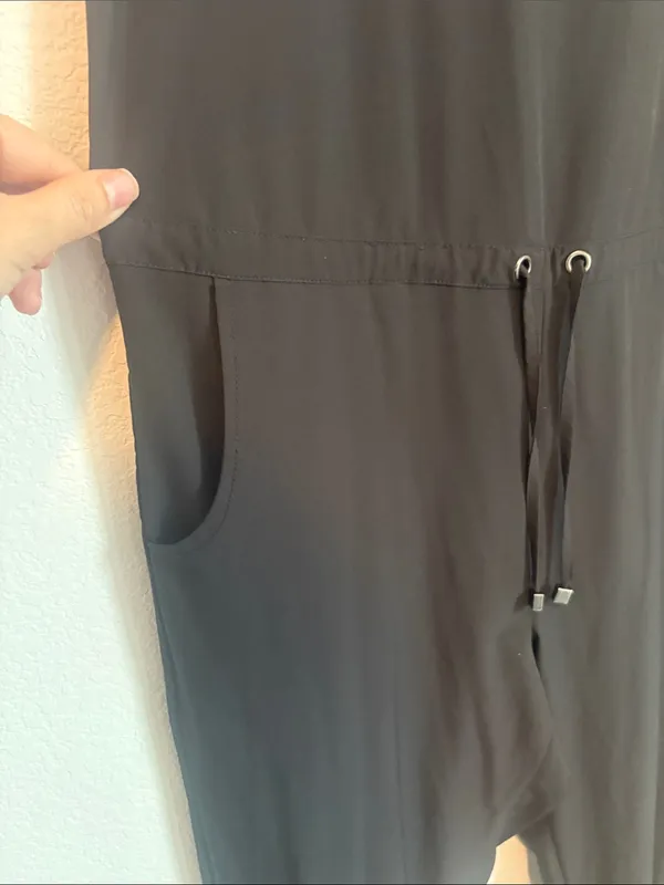 Kyodan Black Sleeveless Drawstring Jumpsuit - Image 3