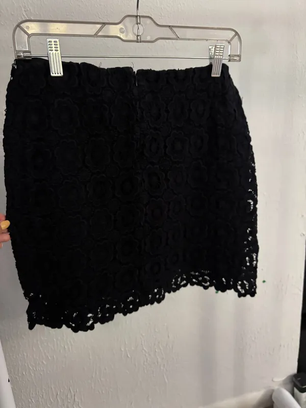 Joe Fresh Black Floral Lace Pencil Skirt - Image 2