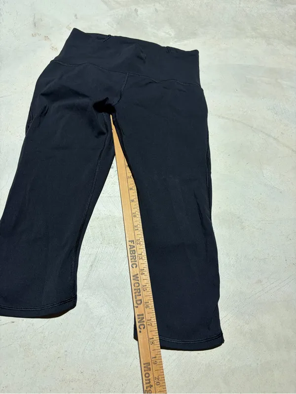 Lululemon train times crop Black leggings 8 - Image 2